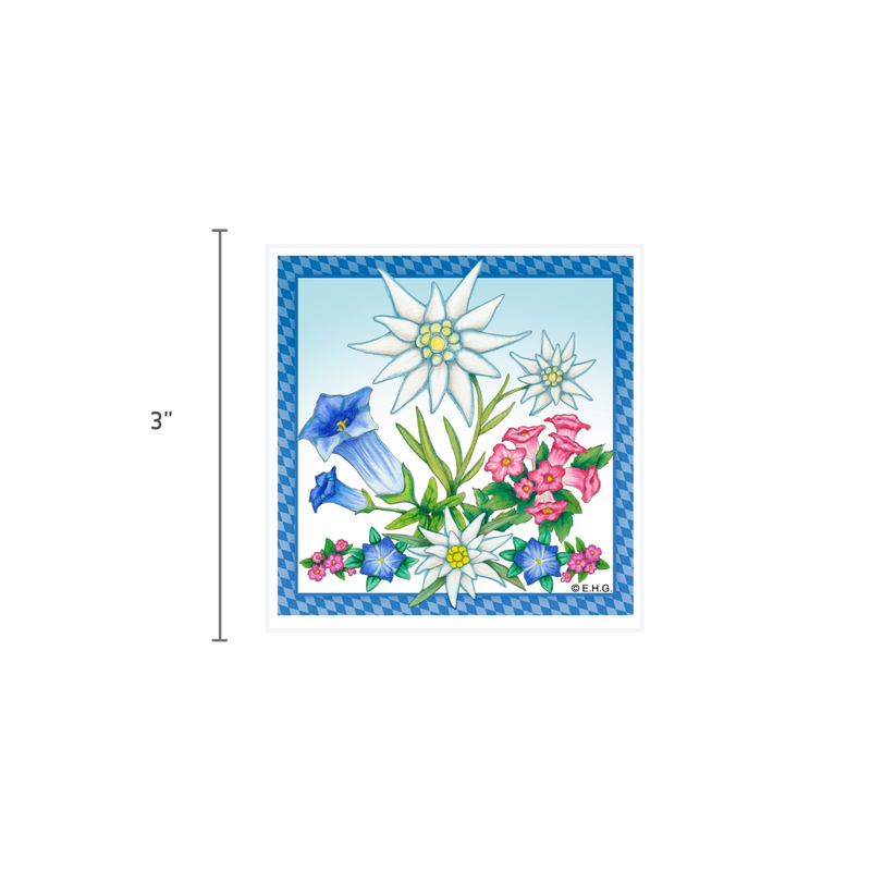 Magnetic Tile: Edelweiss Flower