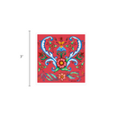 Tile Magnet: Hearts & Rosemaling