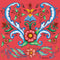 Tile Magnet: Hearts & Rosemaling