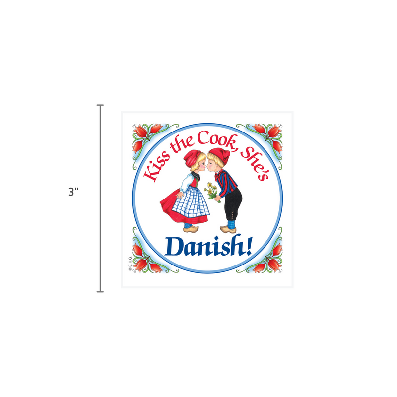Danish Shop Magnet Tile (Kiss Danish Cook)