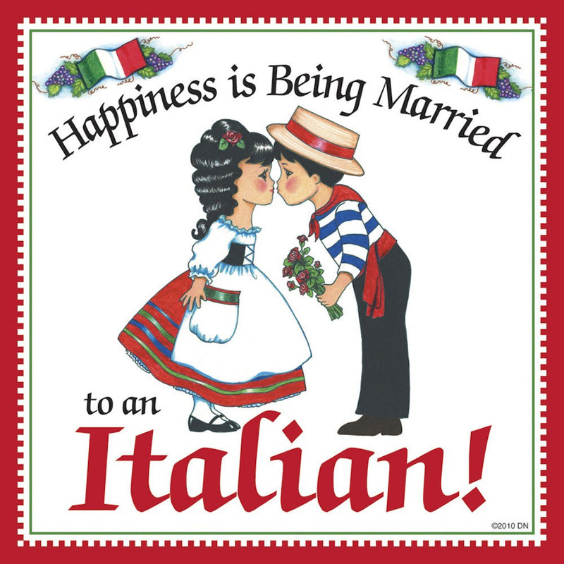 Italian Gift For Women Fridge Magnet "Married to Italian" - GermanGiftOutlet.com
 - 1