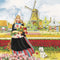 Tulip Time Girl Color Magnet Tile - GermanGiftOutlet.com
 - 1