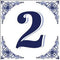 House Numbers Tile Blue and White - GermanGiftOutlet.com
 - 2