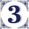 House Numbers Tile Blue and White - GermanGiftOutlet.com
 - 3