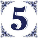 House Numbers Tile Blue and White - GermanGiftOutlet.com
 - 5