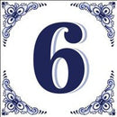 House Numbers Tile Blue and White - GermanGiftOutlet.com
 - 6