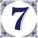 House Numbers Tile Blue and White - GermanGiftOutlet.com
 - 7