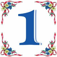 German House Numbers Tile - GermanGiftOutlet.com
 - 1