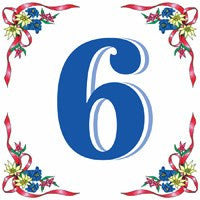German House Numbers Tile - GermanGiftOutlet.com
 - 6