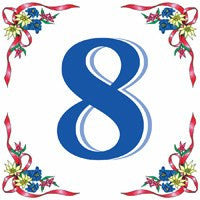 German House Numbers Tile - GermanGiftOutlet.com
 - 8