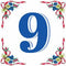 German House Numbers Tile - GermanGiftOutlet.com
 - 9