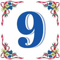 German House Numbers Tile - GermanGiftOutlet.com
 - 9