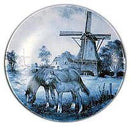 Collectible Plates Horse and Colt Blue-PL08