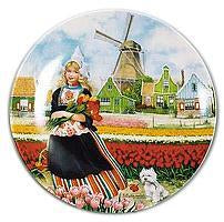 Collectible Plates Tulip Girl Color-PL08