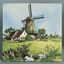 Dutch Souvenir Windmill & Swan Tile - GermanGiftOutlet.com
