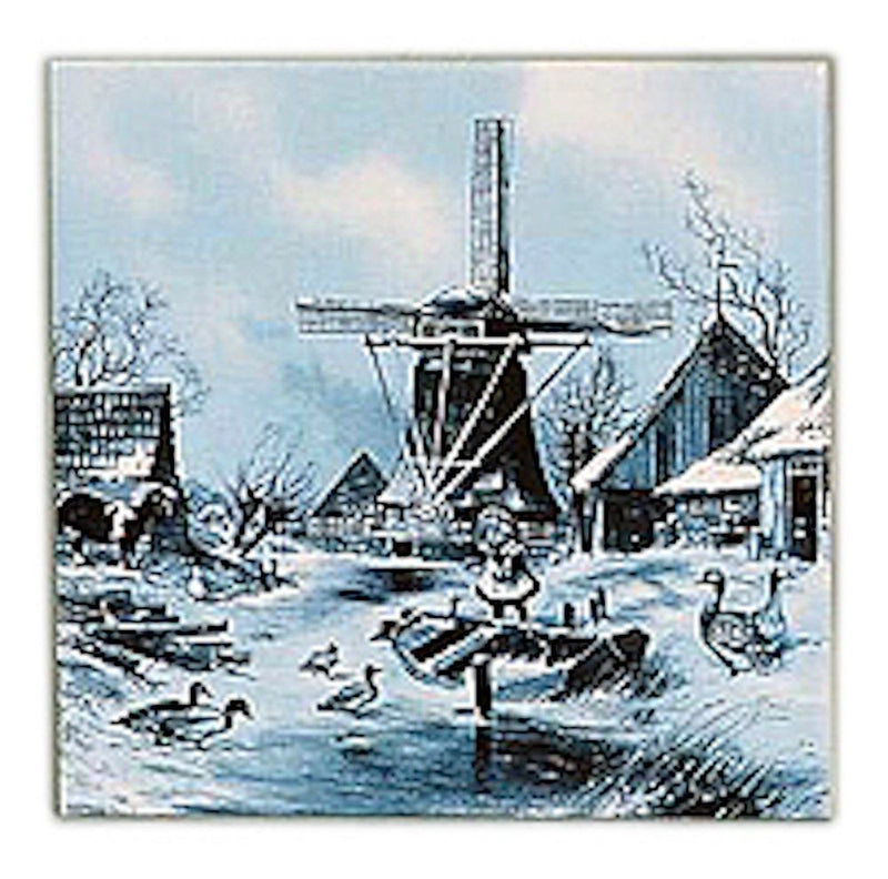Collectible Delft Tile Four Seasons Winter - GermanGiftOutlet.com
