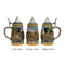 Engraved Beer Stein Munich Scene Metal Lid