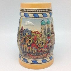 Engraved Beer Stein Munich Scene Ceramic - GermanGiftOutlet.com
 - 2