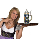 Munchen Oktoberfest Beer Stein with metal lid