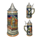 Munchen Oktoberfest Beer Stein with metal lid