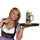 1 Liter Beer Mug with Lid of Rothenburg Germany Bier Stein