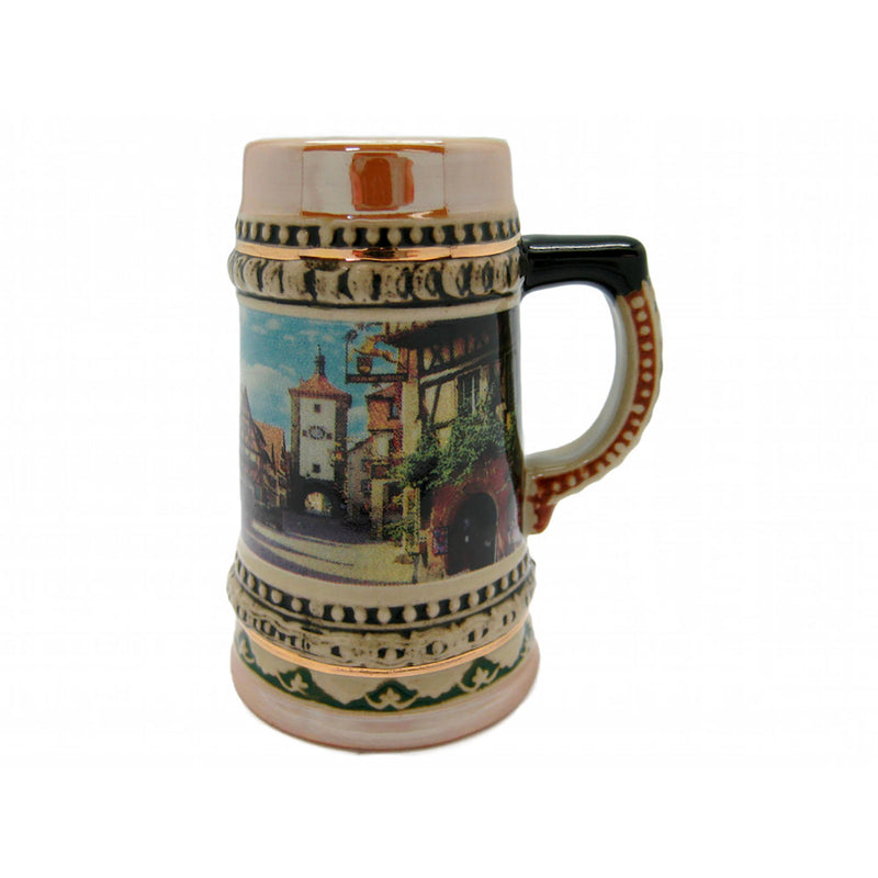 Ceramic Beer Stein German Village Scene-ST03