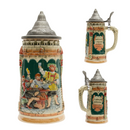 German Castle Engraved Beer Stein with Lid