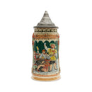 German Castle Engraved Beer Stein with Lid