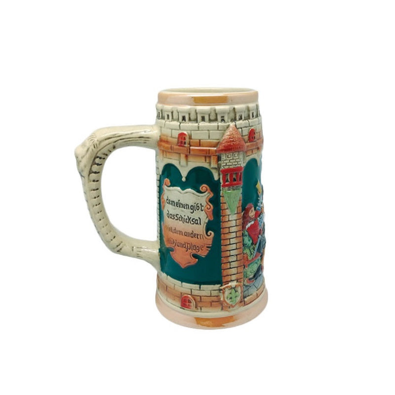 German Castle Engraved Beer Stein without Lid-ST02