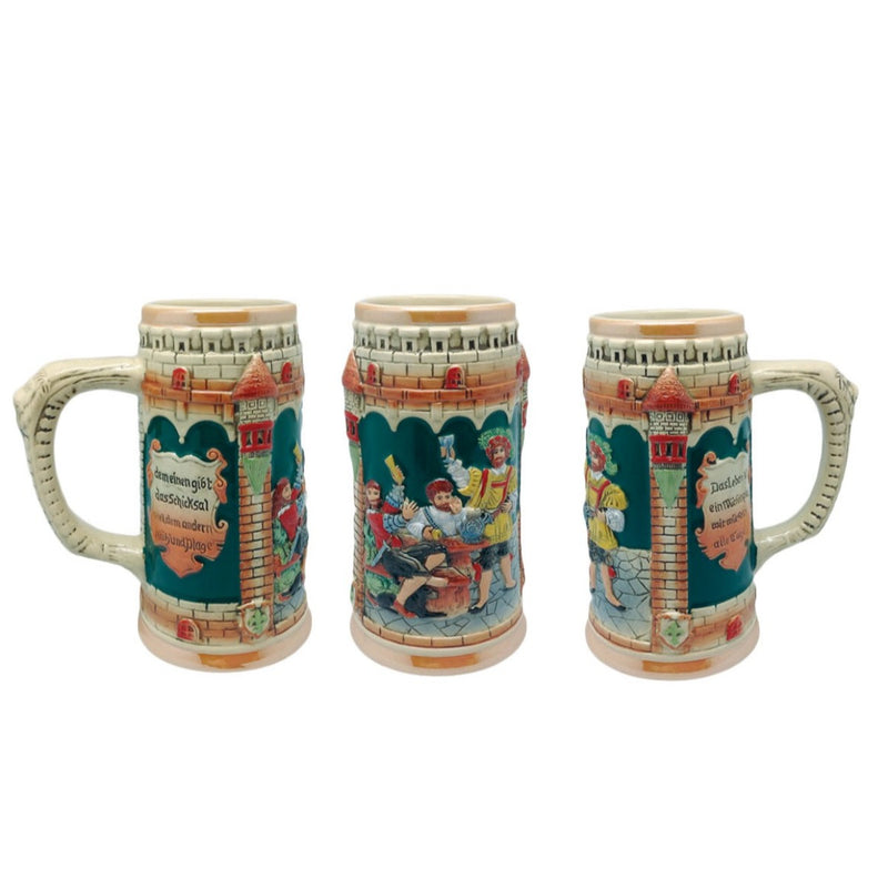 German Castle Engraved Beer Stein without Lid-ST02