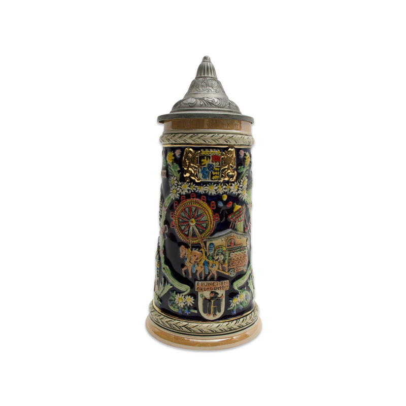 Ceramic Beer Stein Ferris Wheel w/Lid