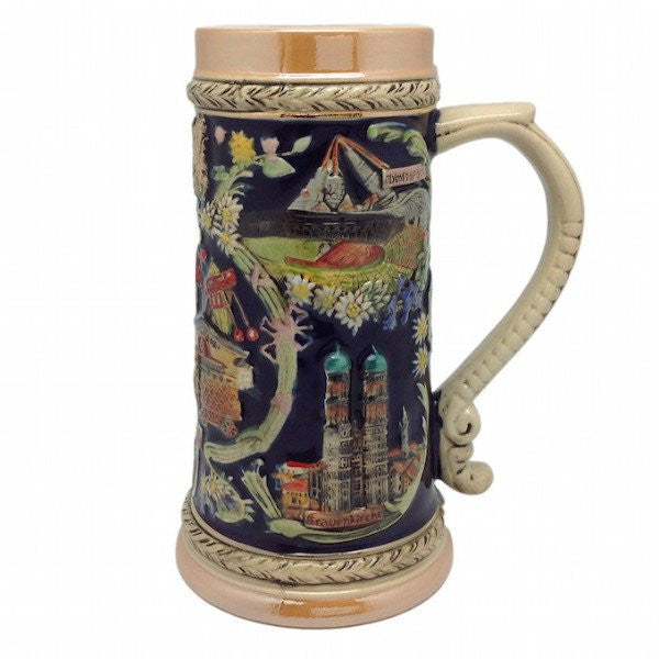 Ceramic Beer Stein Ferris Wheel no/Lid - GermanGiftOutlet.com
 - 1