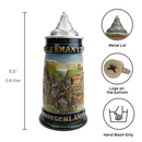 German Legends Beer Stein with Lid