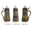 German Banner Collectible Beer Stein with Metal Lid