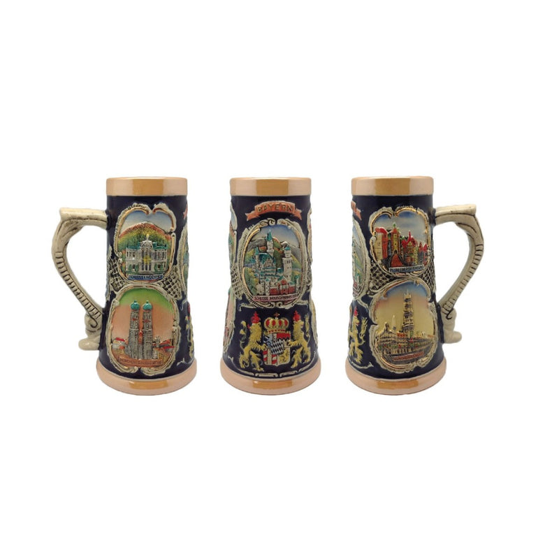 German Banner Collectible Beer Stein without Metal Lid-ST02
