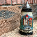 Mountain Village Beer Stein with Lid