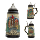 Mountain Village Beer Stein with Lid