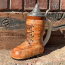 German Beer Boot Stein with lid