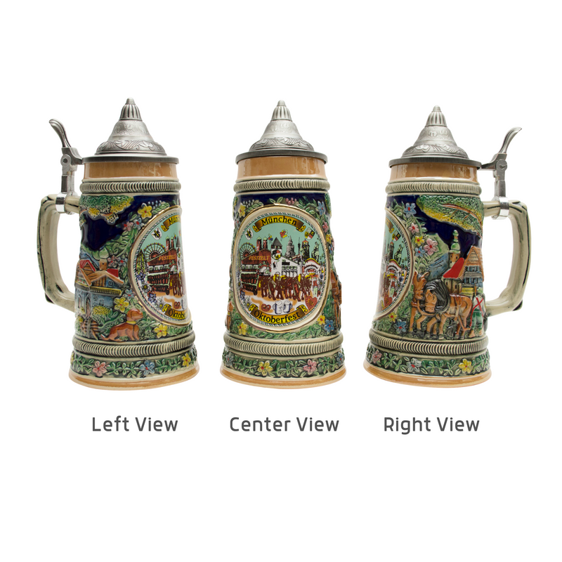 Oktoberfest Beer Stein with Lid