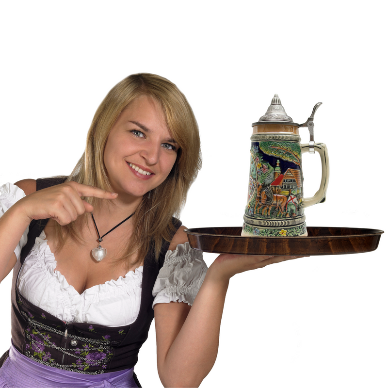 Oktoberfest Beer Stein with Lid