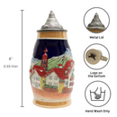 Germany Alpine Beer Stein with Lid