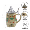 German Lederhosen Beer Stein with Lid