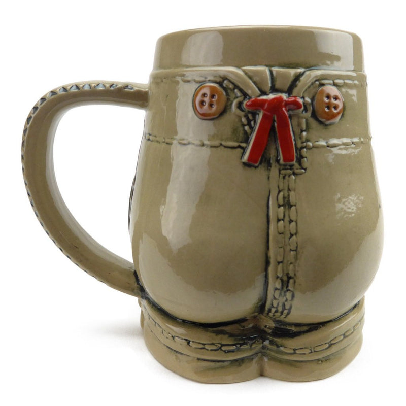 German Lederhosen Beer Stein without Lid - GermanGiftOutlet.com
 - 2