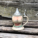 German Dirndl Ceramic Stein with Lid