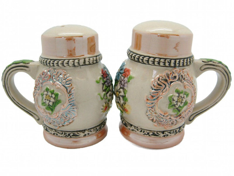 Engraved Beer Stein: Flowers Salt And Pepper Set - GermanGiftOutlet.com
 - 1