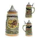 German Spring .5L Stein with Embossed Metal Lid