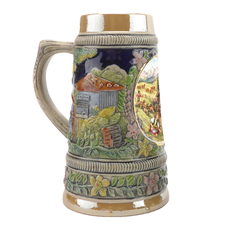 German Spring Ceramic Shot Beer Stein Collectible -3