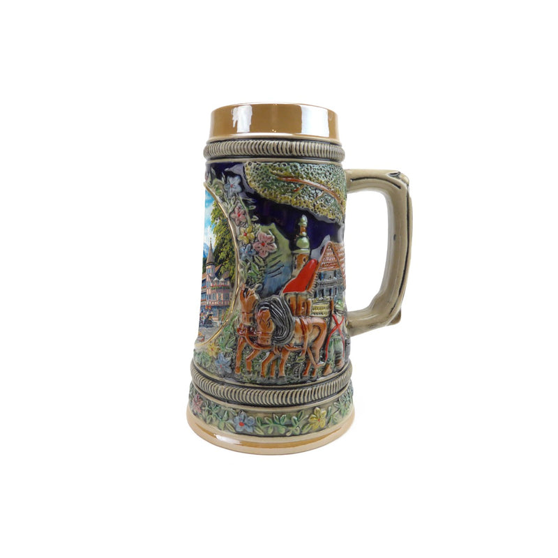 German Summer .5 Liter Embossed Ceramic Stein-ST02