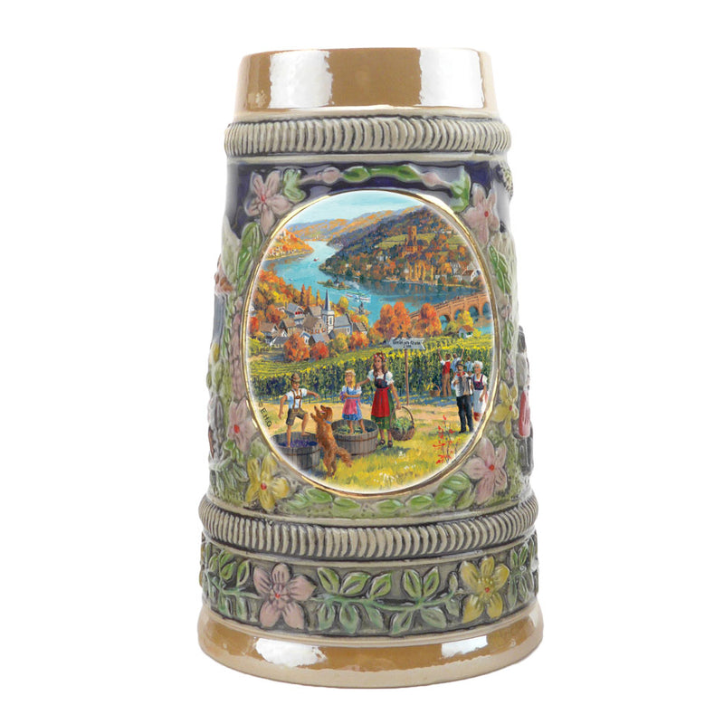 German Fall Ceramic Shot Beer Stein Collectible -1
