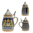 Engraved Beer Stein: Bayern Crown